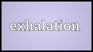 Exhalation Meaning [upl. by Ecirtemed101]