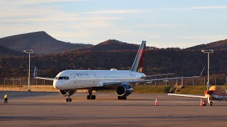 Delta Boeing 757232 N6715C  Clemson Football Charter  Roanoke Regional Airport [upl. by Enitsyrk470]