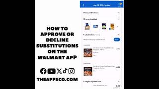 How to approve or decline substitutions on the Walmart app [upl. by Akirahc]