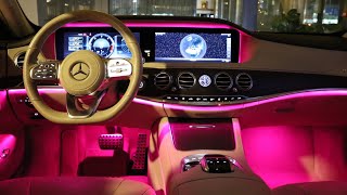 The INTERIOR of the NEW MercedesBenz S class  ambient lighting [upl. by Arracat474]