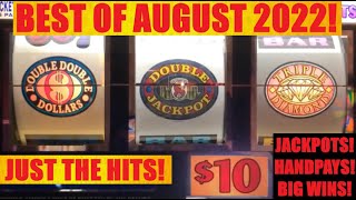 Jackpots Handpays Big Wins Just the hits Best of August 2022 High Limit Slots 3 Reel slot play [upl. by Tuttle40]