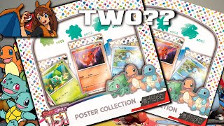 DOUBLE THE FUN Opening TWO Pokemon 151 Poster Collection Boxes of Pokemon Cards  Plus Fun Extras [upl. by Editha223]