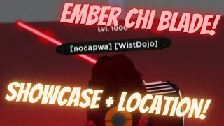 SHOWCASE  Shindo Life  Ember Chi Blade Showcase and Location [upl. by Thurstan]