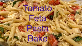 Tomato Feta Pasta Bake  Vegetarian [upl. by Wilkison567]