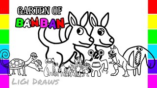 Garten of Banban 6 ALL NEW BOSSES  SECRET ENDING  New Coloring Pages  How to Color [upl. by Adnilrem]