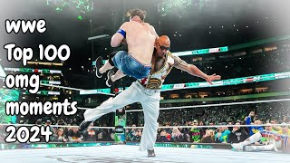 WWE TOP 100 OMG MOMENTS 2024 [upl. by Ranita380]