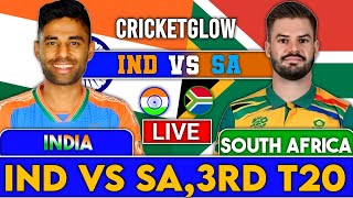 Live IND Vs SA 3RD T20I  Live Scores amp Commentary  India vs South Africa  1st innings [upl. by Assirhc]