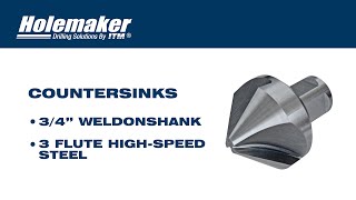 Holemaker Countersinks  Weldon Shank [upl. by Euqina]