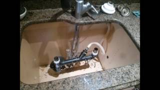 Undermount Sink Repair amp Faucet Installation [upl. by Euqinomad]