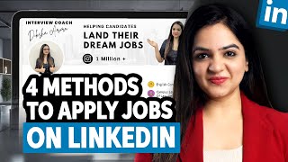 How to find jobs on LinkedIn  4 Methods to apply for jobs on LinkedIn  LinkedIn job search tips [upl. by Laks]