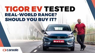 Tata Tigor EV RealWorld Range  A Sensible Buy  CarWale [upl. by Darwin711]