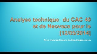 Analyse technique du CAC 40 et de Neovacs  Apprendre lanalyse technique et le trading [upl. by Pazia453]