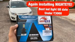 NightEye H4 led headlight installation amp night view  Adityeaahh [upl. by Philbert]