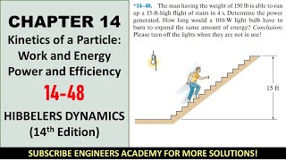 1448 Kinetics of a Particle Work and Energy  Chapter 14 Hibbeler Dynamics  Engineers Academy [upl. by Skeie465]