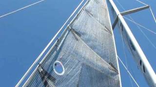 Reynolds 33 catamaran sailing on Choctawhatchee Ba [upl. by Ynnavoeg]