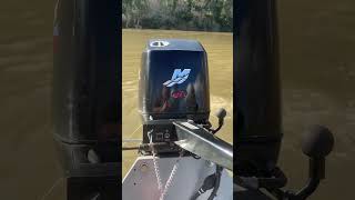 2007 Mercury 9065 Jet oilinjected 2stroke on older North River flat bottom jet boat [upl. by Elocel442]