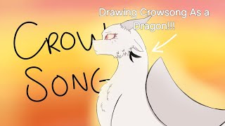 Drawing Crowsong as a Dragon  Fanart for louixie [upl. by Benny208]