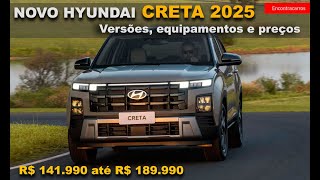 Novo Hyundai Creta 2025  O que mudou Todas as versões equipamentos e preços [upl. by Anilehcim]