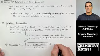 S11E1  Molarity Molality Mass Percent and Mole Fraction [upl. by Meeker188]