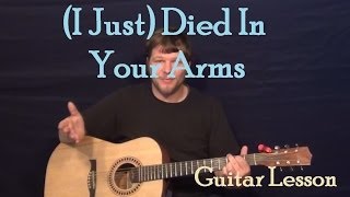 I Just Died In Your Arms Cutting Crew Easy Guitar Lesson How to Play Tutorial [upl. by Yziar545]