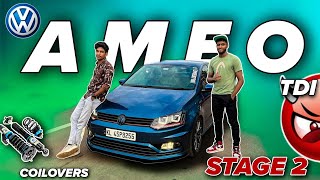 STAGE 2 TUNED VOLKSWAGEN AMEO  MODIFIED REVIEW  OWNERSHIP REVIEW  MODIFIED WHEELZ [upl. by Aguayo]