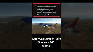 Southwest Airlines 1380 Emergency Landing plane aviation landing pilot emergency planecrash [upl. by Alexei]