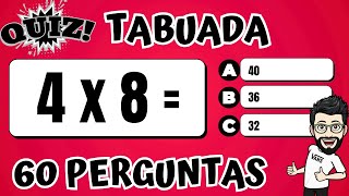 QUIZ DA TABUADA Aprenda tabuada com essas 60 multiplicações [upl. by Scandura70]