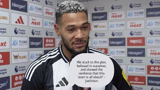 We Stuck to the Plan Joelinton Reacts to Newcastles 31 Win vs Nottingham Forest PostMatch [upl. by Lothar]