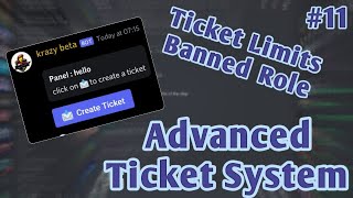 Advanced Ticket System  Discord JS 13  11 [upl. by Ordep]