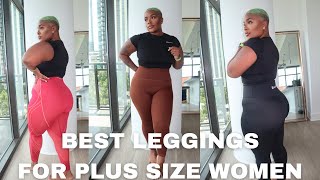 THE BEST LEGGINGS FOR PLUS SIZE WOMEN THAT STAY UP  Black Owned Brands  Gymshark  MORE [upl. by Rednijar618]