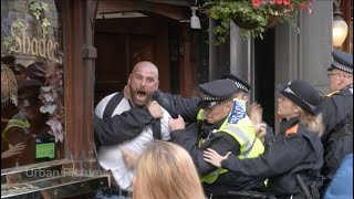 Thousands take part in proBritain rally in Central London but clashes on Whitehall [upl. by Attenrev903]