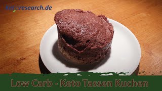 Low Carb Tassenkuchen für die Mikrowelle in nur 3 Minuten fix und fertig Schoko ohne Nutella [upl. by Enilamme]