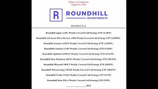 First impressions of Roundhills new single stock weekly dividend ETFs [upl. by Junieta]