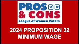 CA State Proposition 32  Pros amp Cons [upl. by Mehala]