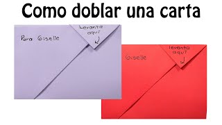 Como doblar una carta  El Mundo de MyG [upl. by Ive795]