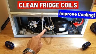 How To Clean Refrigerator Condenser Coils Improve Cooling amp Prevent Overheating [upl. by Reinhard684]