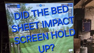 3 year update my impact screen is a bed sheet golf golfsimulator diy [upl. by Mclyman]