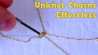 How to UntangleUnknot Gold Chains Easy [upl. by Emmalynn]