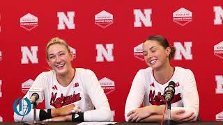 Nebraskas Andi Jackson and Merritt Beason after defeating Purdue 32 [upl. by Brink]