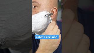 Precision Shaving with Yates Safety Razor Merica  ASMR Shaving [upl. by Netsrejk]