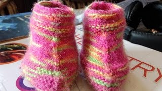 Baby Booties  Easy Knitting  41 [upl. by Ive]