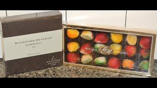 Woodford Reserve Bourbon Balls amp Bergen Marzipan Review [upl. by Bihas]