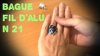 Tuto Bague en fil daluminium N°21 [upl. by Egnalos120]