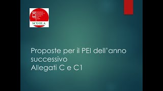 Come compilare gli allegati C e C1 dei nuovi PEI [upl. by Teresa]