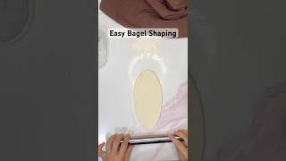 The only bagel shaping method you need baking sourdough food technique easy youtubeshorts [upl. by Ydnolem341]