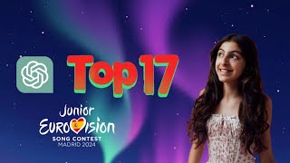 Top 17 by ChatGPT  JESC Top  esc Doroteo [upl. by Oirazan]