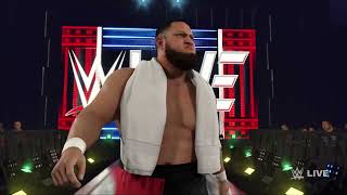 WWE 2K24  Samoa Joe entrance motion with his towel prop [upl. by Neleag]