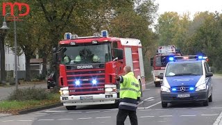 Gasexplosion in LudwigshafenOppau am 23102014  Einsatzfahrten [upl. by Moskow540]