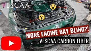 Vescaa Carbon Fiber Engine Bay Panels  BMW G80 M3 [upl. by Ahsaeit]