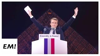 Élection présidentielle  Revivez le discours d’Emmanuel Macron au Louvre [upl. by Atiluj]